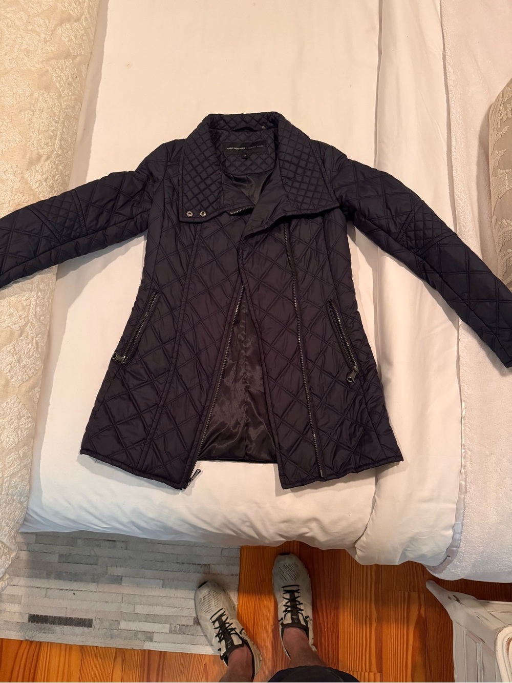 Andrew Marc Quilted Black Women's Jacket - Classic Lightweight Coat - XS